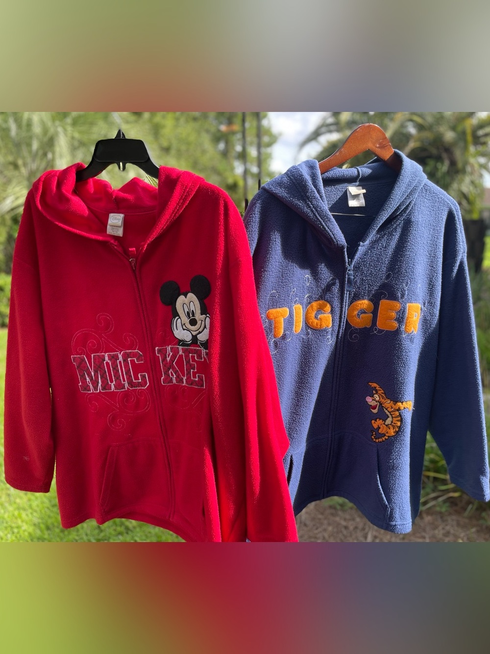 Disney Mickey Mouse & Tigger Zip Hoodie Set of 2 Jackets Size 4X